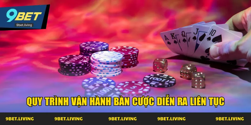 Quy trình vận hành bàn cược diễn ra liên tục